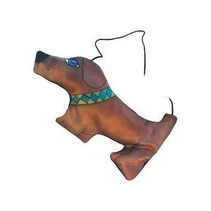 Dachshund Doxie Weiner Dog‎ Lover Zip Crossbody Brown Satin Purse Large Hamdmade